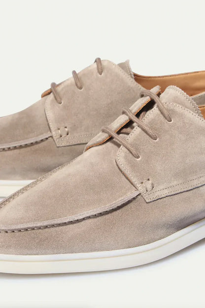 Herren Schuhe Beige Größe 42 Wildleder Atmungsaktiv Sommer-5