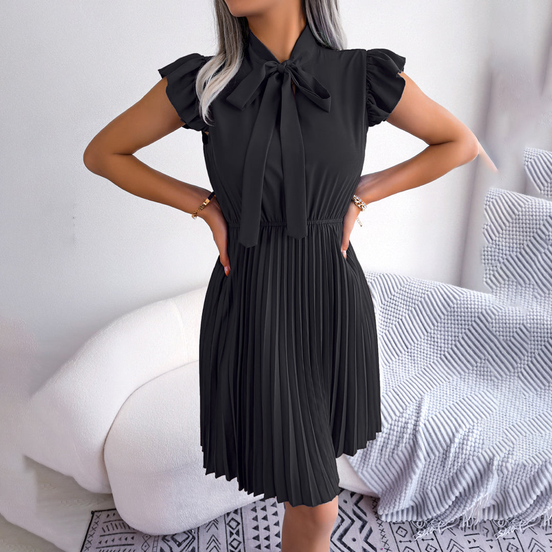 Modisches Sommerkleid Damen - Bequeme Passform, Leicht & Atmungsaktiv, Schwarz-6