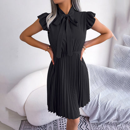 Modisches Sommerkleid Damen - Bequeme Passform, Leicht & Atmungsaktiv, Schwarz-6
