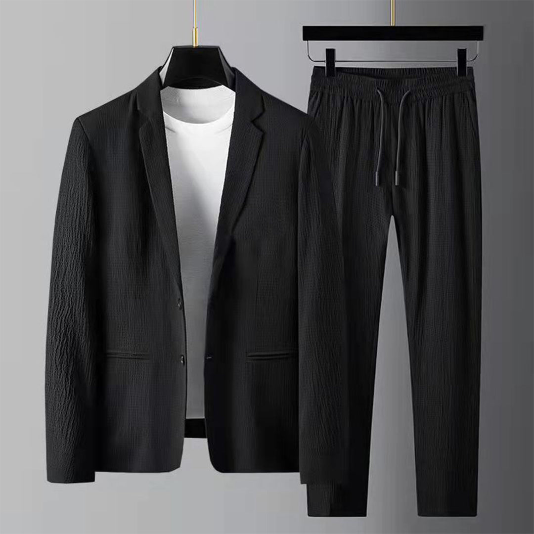 Herren Freizeitset Schwarz Größe M Polyester-1