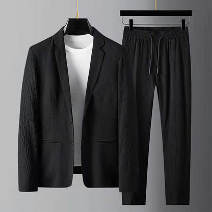 Herren Freizeitset Schwarz Größe M Polyester-1