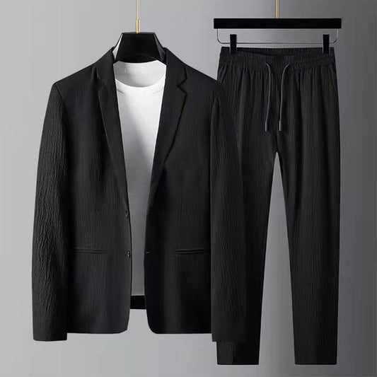 Herren Freizeitset Schwarz Größe M Polyester-1