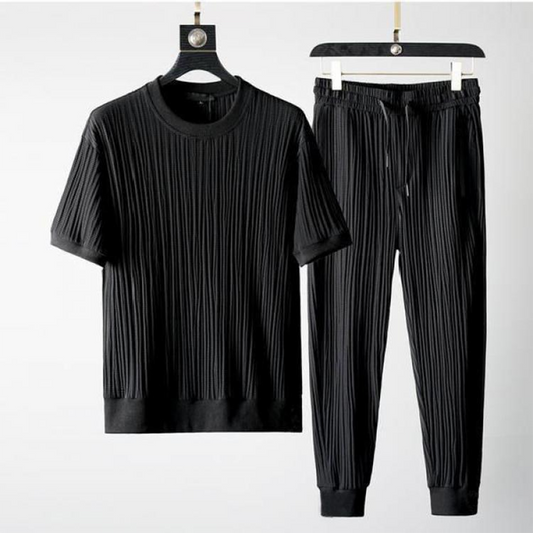 Herren Freizeitset Grau Größe M Polyester-1