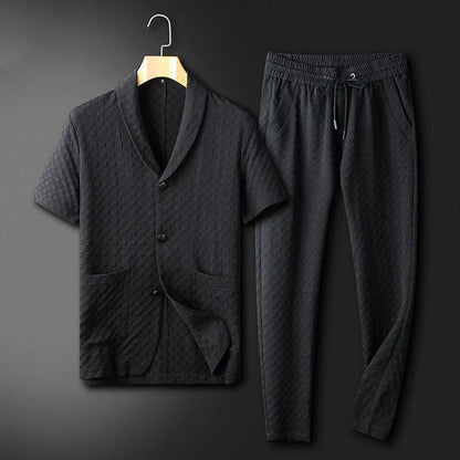 Variant image for Herren Set Blau Größe M Polyester – Elegantes Sommer Outfit für Männer-7