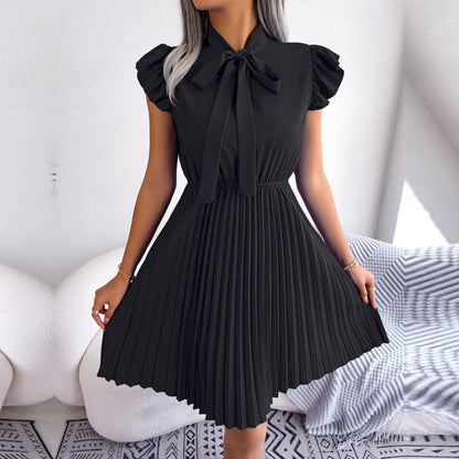 Modisches Sommerkleid Damen - Bequeme Passform, Leicht & Atmungsaktiv, Schwarz-1