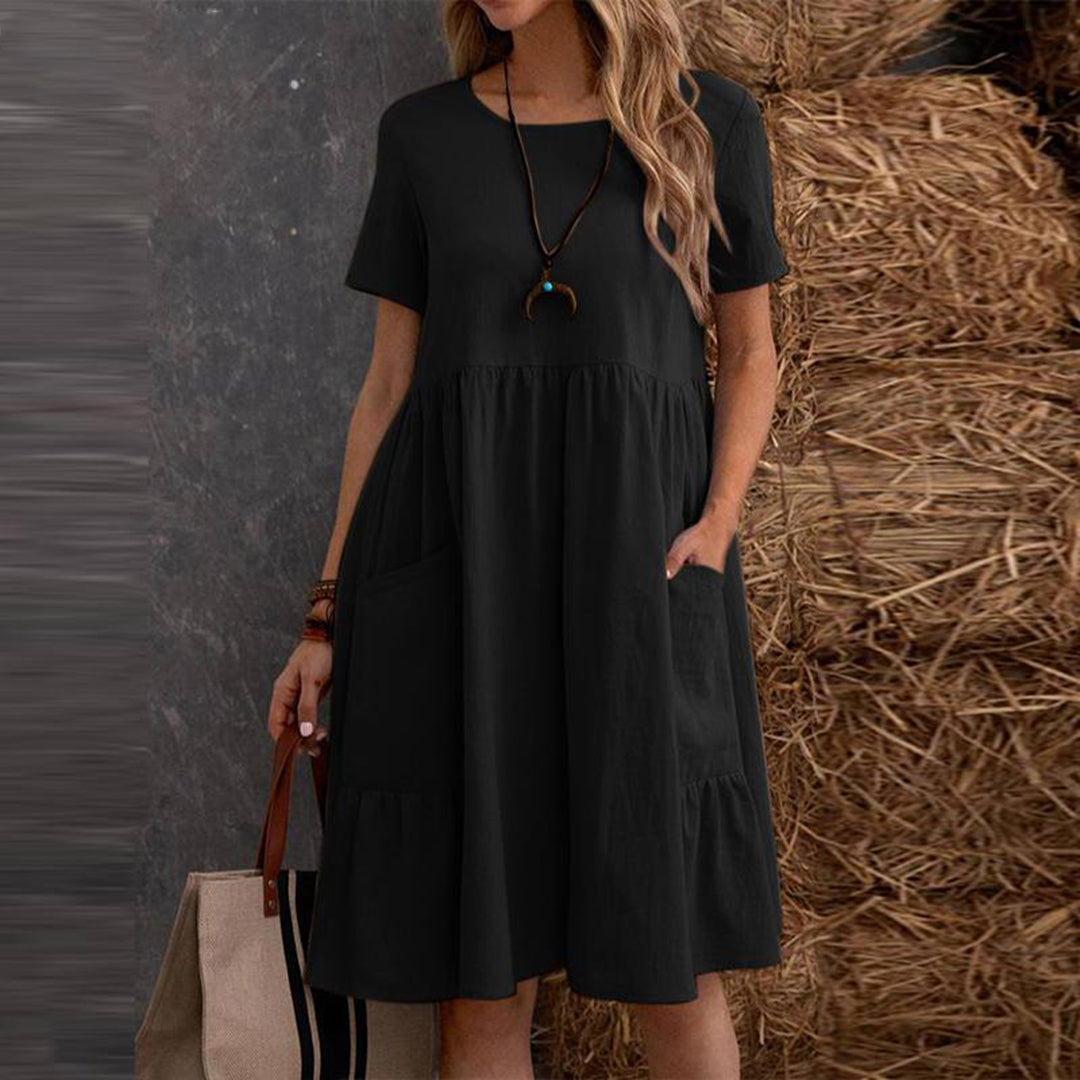 Variant image for Damen Kleid Schwarz Größe M Polyester - Sommerkleid für Stilvolle Tage-19