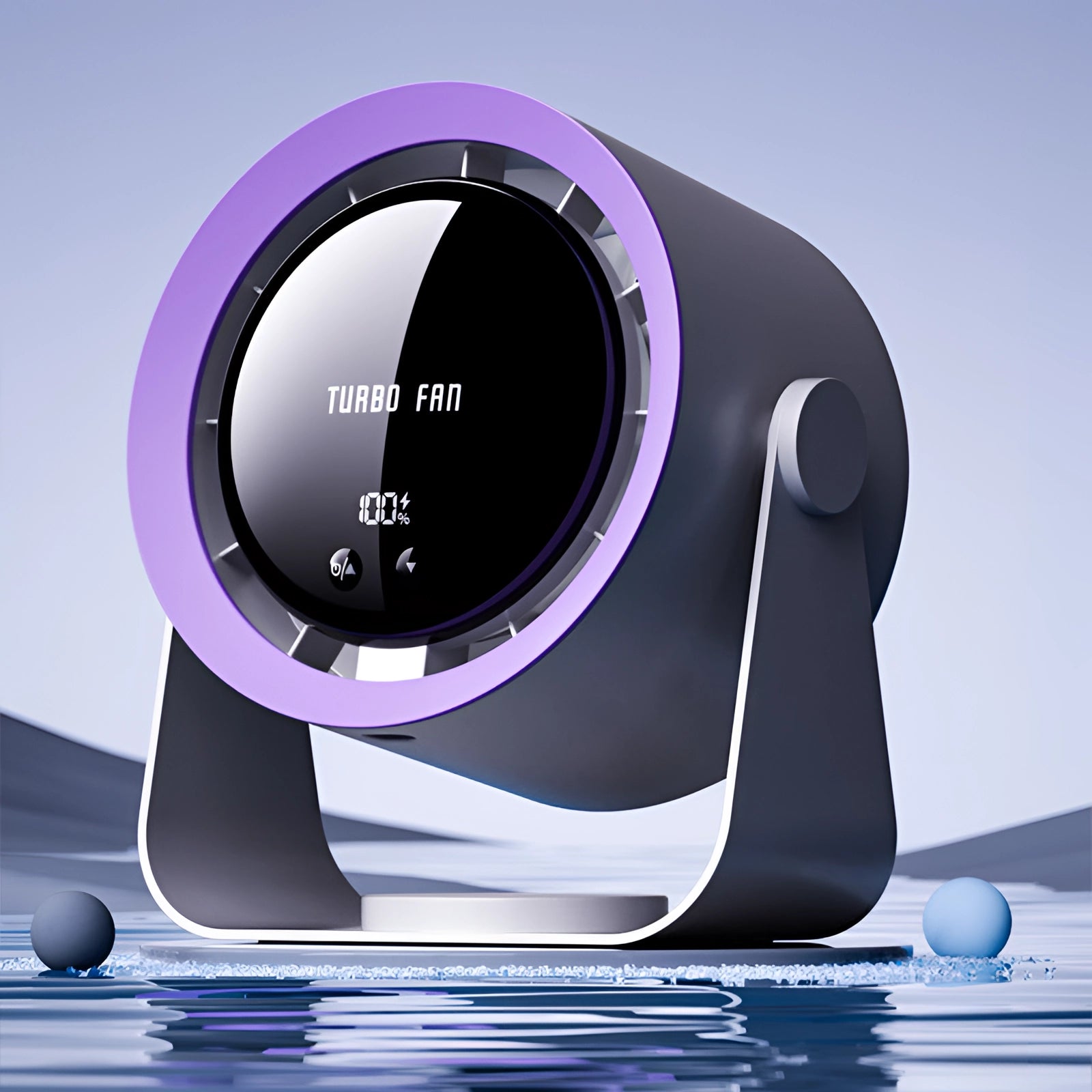 Bladeless Turbo Ventilator Leise mit LED-Anzeige – Kompakt für Schlafzimmer und Wohnzimmer, Effiziente Kühlung 1