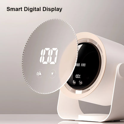 Bladeless Turbo Ventilator Leise mit LED-Anzeige – Kompakt für Schlafzimmer und Wohnzimmer, Effiziente Kühlung 2