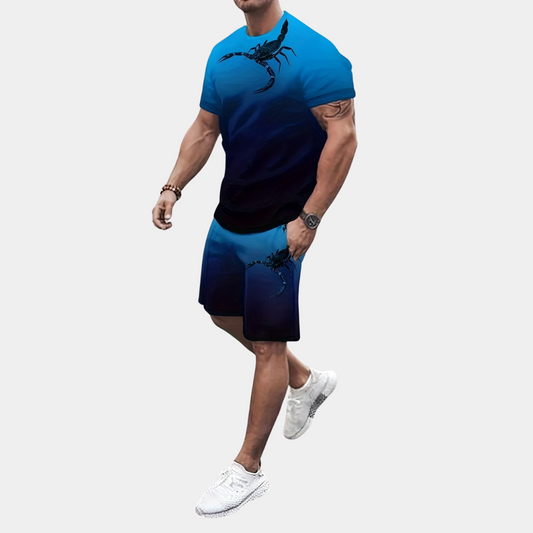 Herren Set Sommer Stylish Bequem Baumwolle für Männer-1
