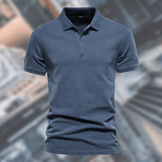Herren Polo Shirt Klassisch Zeitlos Weich Baumwolle Atmungsaktiv-1