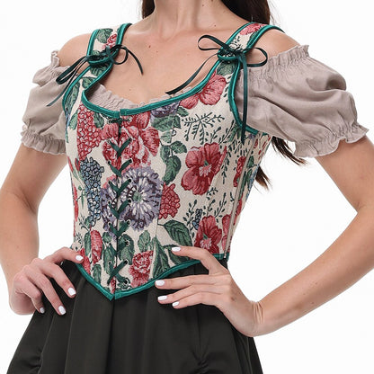 Blumenkorsett mit Schnürung vorne und U-Rücken 2