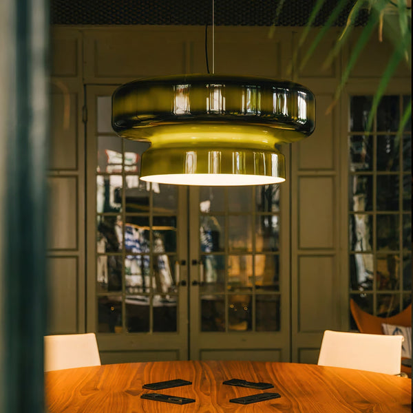 OpalCharme – Handmade hanging lamp made of glass with sophistication