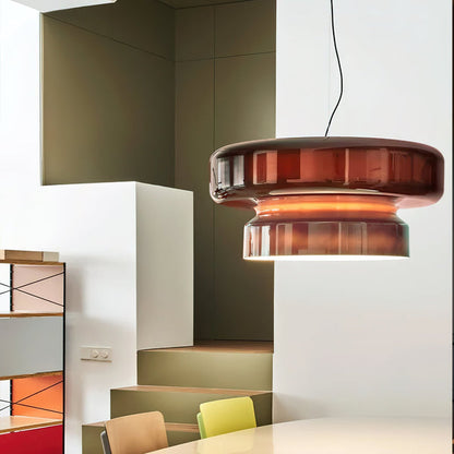 OpalCharme – Handmade hanging lamp made of glass with sophistication