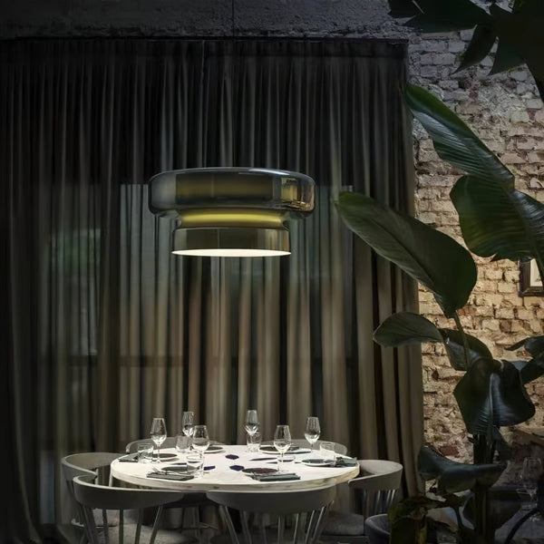 OpalCharme – Handmade hanging lamp made of glass with sophistication