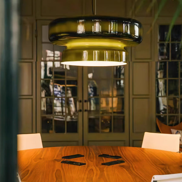 OpalCharme – Handmade hanging lamp made of glass with sophistication