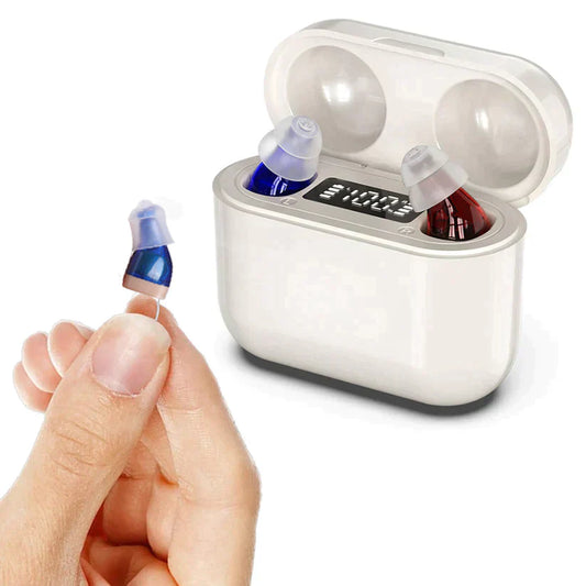 Invisible Rechargeable Hearing Aids with Noise Cancellation – Comfortable and Discreet Design for Mild to Moderate Hearing Loss