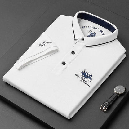 Variant image for Herren Poloshirt Blau Größe M Baumwolle Atmungsaktiv Casual-1