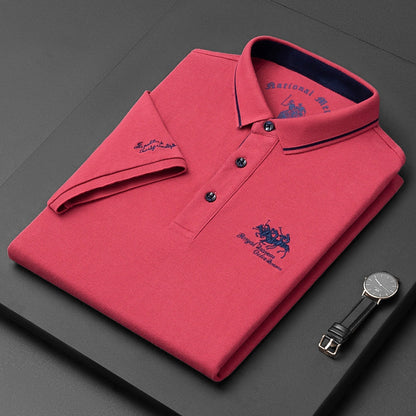 Herren Polo Shirt Klassisch Atmungsaktiv Hochwertig Baumwolle-4
