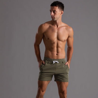 Herren Badehose Schwimmshorts Slim Fit Schnelltrocknend Polyester Retro-5