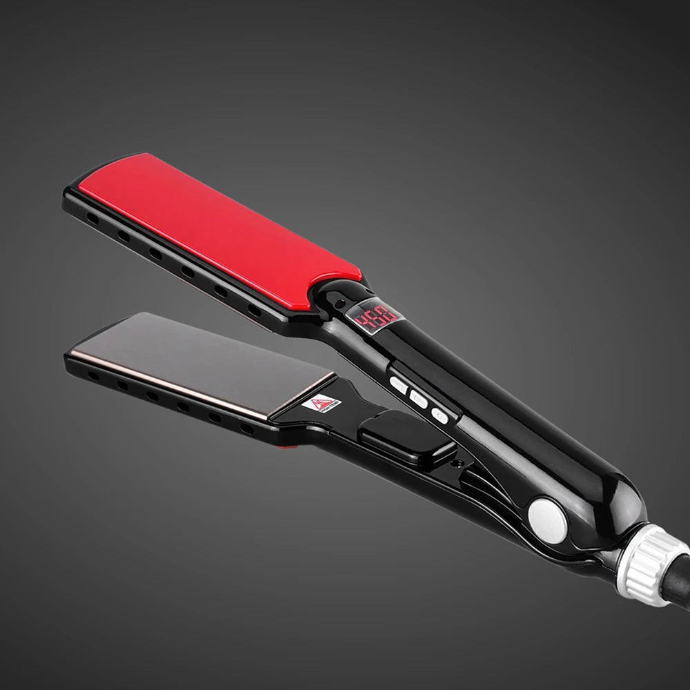 Breiter Haarglätter mit Nano-Titanium Platten und digitaler Temperaturregelung – 50°C bis 249°C für alle Haartypen 1