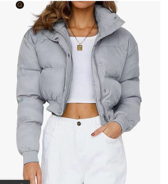 Brielle | Kuschelige Damen Winter Kurze Pufferjacke mit Kapuze 0