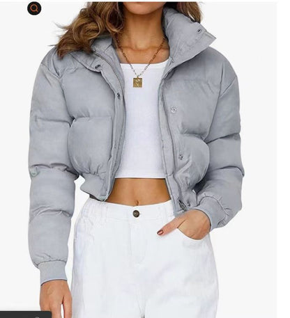 Brielle | Kuschelige Damen Winter Kurze Pufferjacke mit Kapuze 0