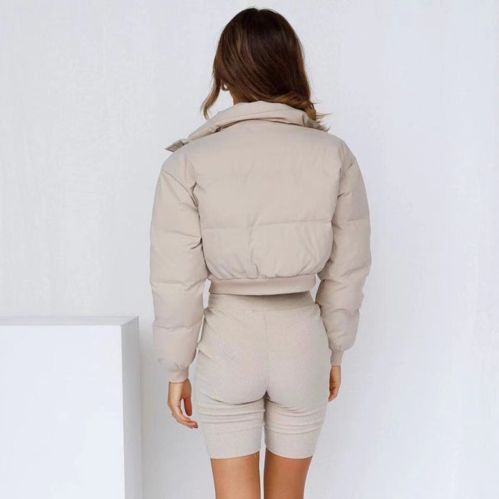 Brielle | Kuschelige Damen Winter Kurze Pufferjacke mit Kapuze 3