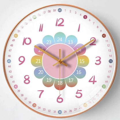 Bunte Kinderwanduhr aus ABS-Kunststoff – Fördert Selbstständigkeit und Zeitwahrnehmung für Kinder ab 2 Jahren 1