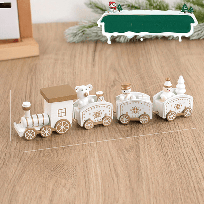 Buntes Weihnachtsbaum Ornament Holzspielzeug Weihnachtszug Handgefertigt 6 cm x 19,3 cm 0