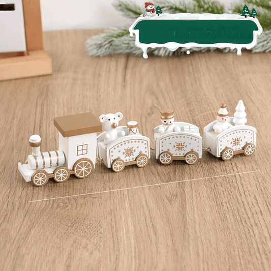 Buntes Weihnachtsbaum Ornament Holzspielzeug Weihnachtszug Handgefertigt 6 cm x 19,3 cm 0