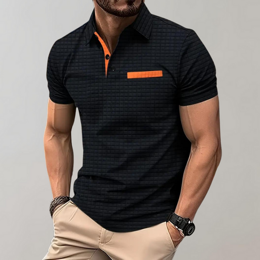Herren Polo Shirt Bequem Klassischer Kragen Baumwolle-1