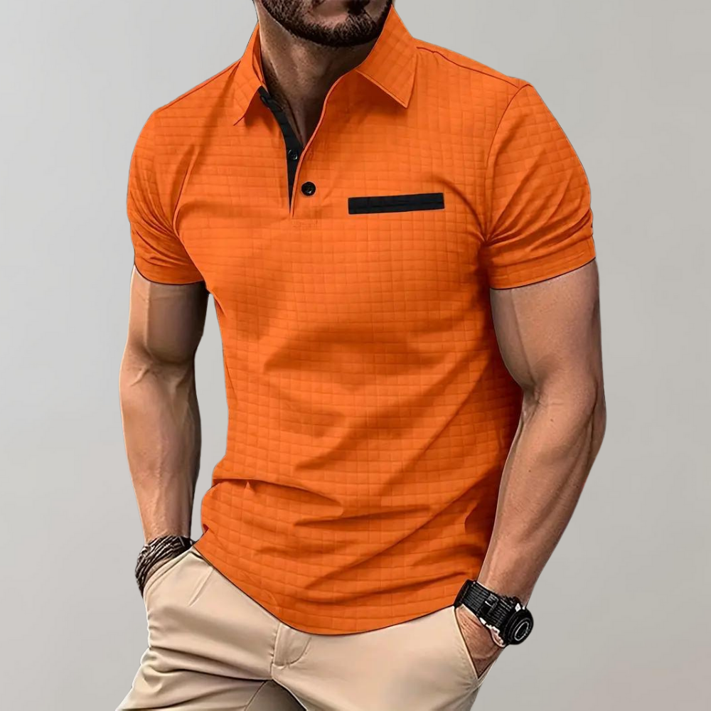 Herren Polo Shirt Weiß Größe M Baumwolle-5
