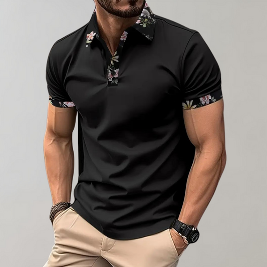 Herren Polohemd Gedruckter Kragen Stilvoll Bequem Baumwolle-1