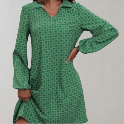 Damen A-Linien Kleid Grün Größe M Polyester Sommerkleider-4