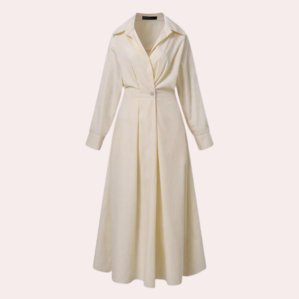 Damen Kleid Beige Größe M Polyester Sommerkleid Elegant und Bequem-2