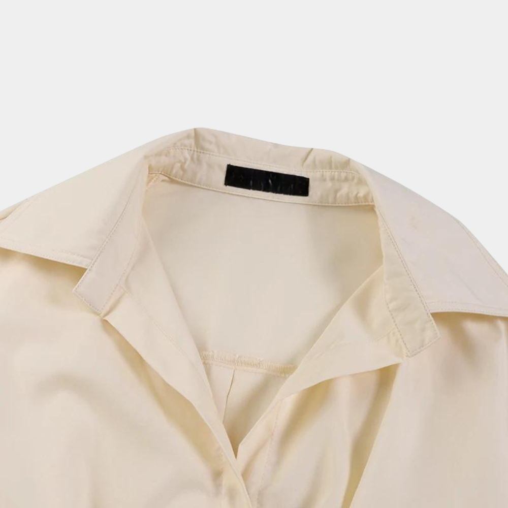 Damen Kleid Beige Größe M Polyester Sommerkleid Elegant und Bequem-4