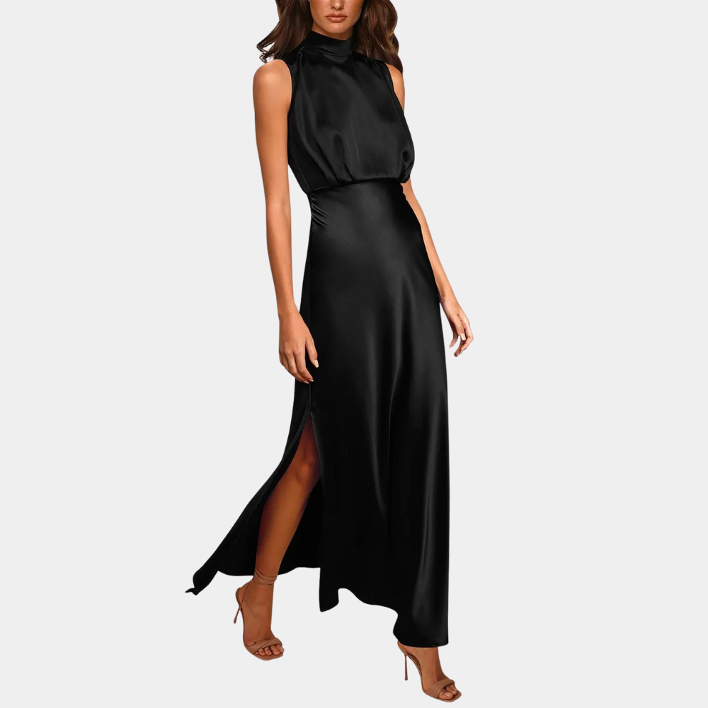 Variant image for Elegantes Maxikleid Damen Mit Split Für Frühling & Sommer - Lange Kleider-25