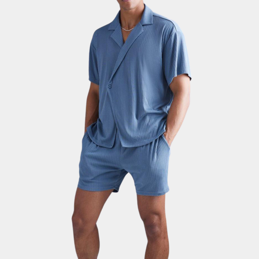 Herren Set Grau Größe M Baumwolle – Zwei-Teiliges Set für Männer-1