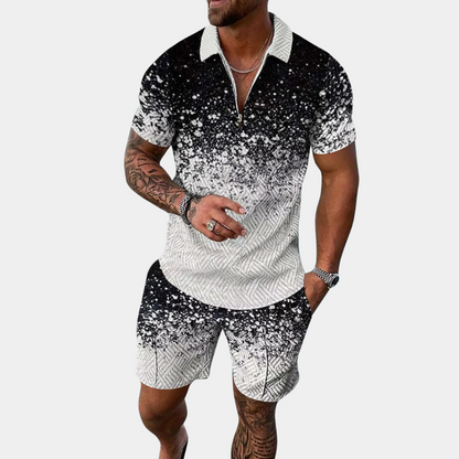 Variant image for Herren Set Weiß Größe M Baumwolle Polo und Shorts für Männer-13