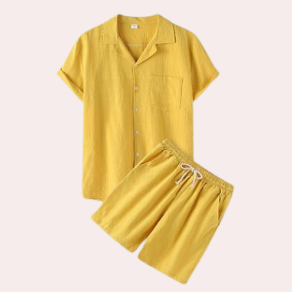 Variant image for Herren Set Schwarz Größe M Baumwolle – Bequemes Männer Outfit für Freizeit und Sommer-26