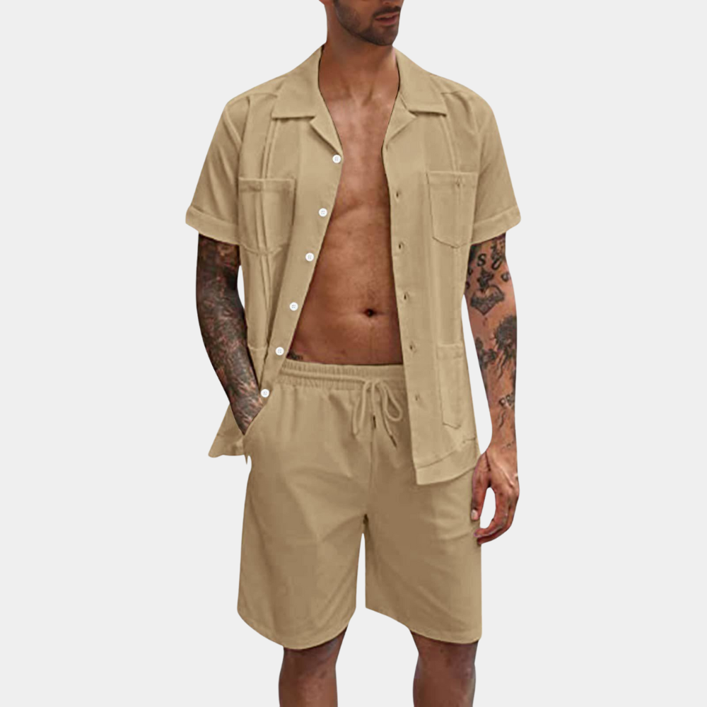 Herren Set Schwarz Größe M Baumwolle – Zweiteiliges Set für Männer mit Eleganz und Komfort-4
