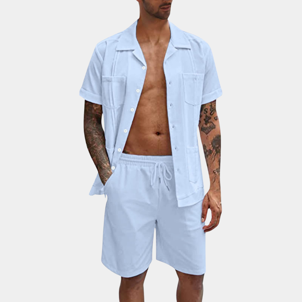 Herren Set Schwarz Größe M Baumwolle – Zweiteiliges Set für Männer mit Eleganz und Komfort-3