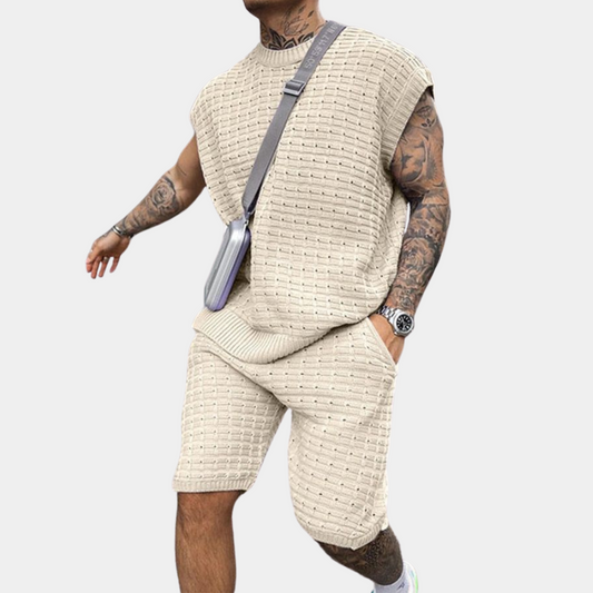 Herren Set Lila Größe M Baumwolle - Sommer Outfit für Männer-1