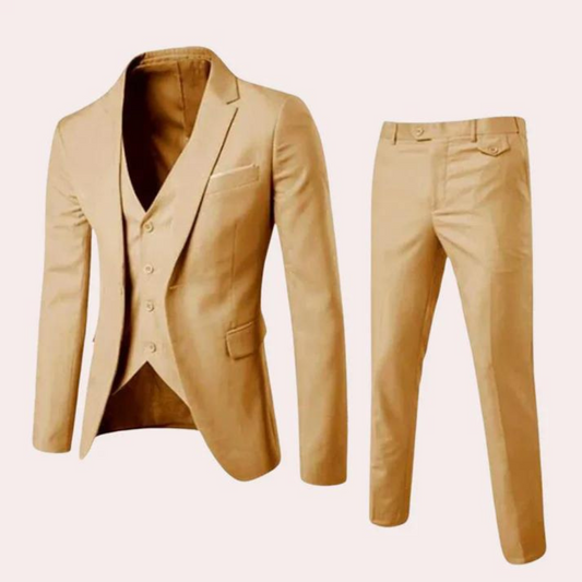 Mart - Men's Black Suit Set with Tailored Blazer & Pants for Weddings-1