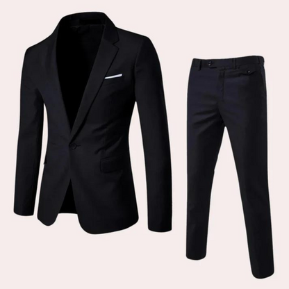 Variant image for Mart - Men's Black Suit Set with Tailored Blazer & Pants for Weddings-7