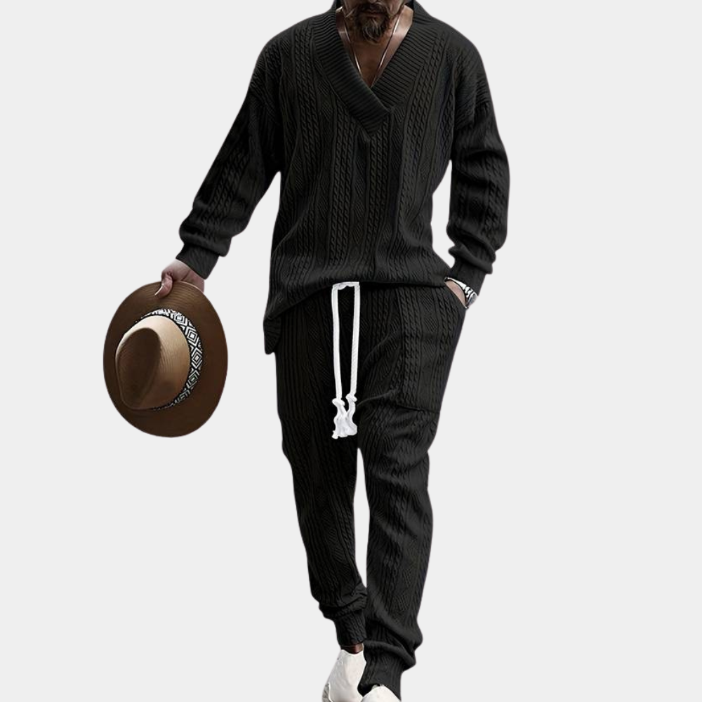 Herren Strick Set Khaki Größe M Baumwolle-6