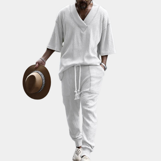 Herren Strick Set Khaki Größe M Baumwolle-1