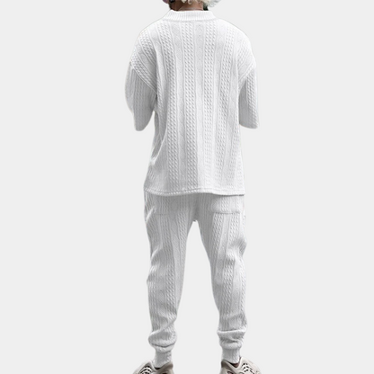 Herren Strick Set Khaki Größe M Baumwolle-2