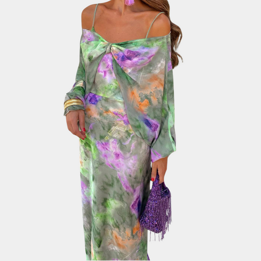 Damen Maxikleid Gelb Größe M Polyester - Elegantes Sommerkleid für Hochzeitsgäste-1