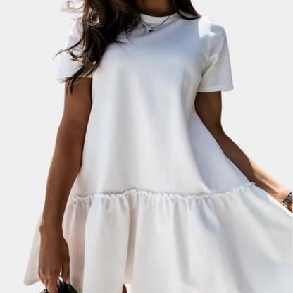 Variant image for Damen Mini Kleid Khaki Größe M Baumwolle - Sommerkleider Damen für Vielseitige Anlässe-13